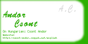 andor csont business card